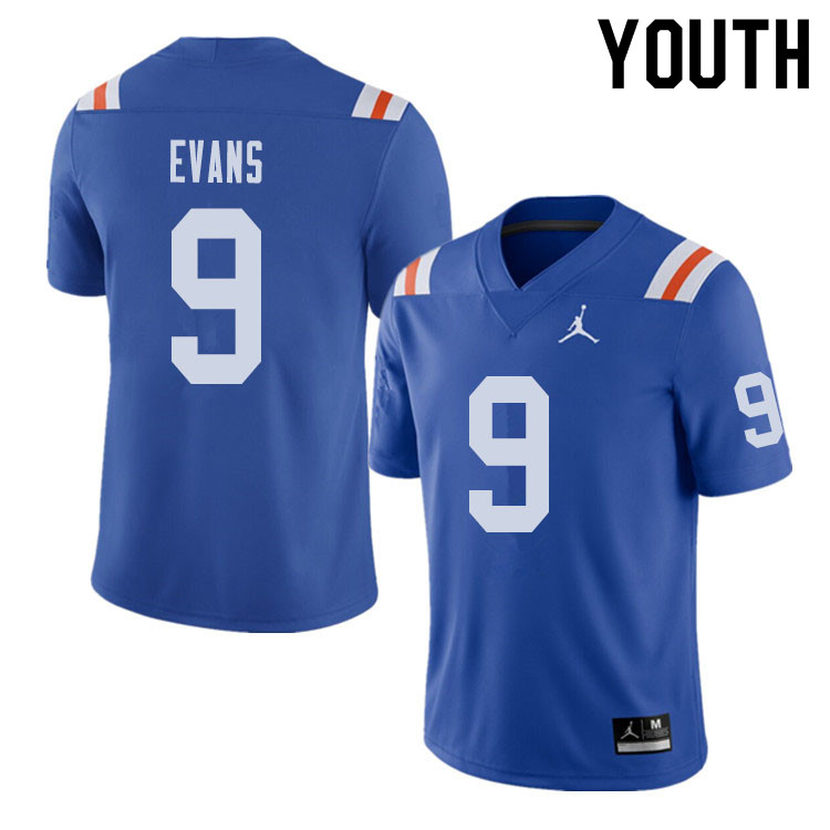 Jordan Brand Youth #9 Josh Evans Florida Gators Throwback Alternate College Football Jerseys Sale-Ro